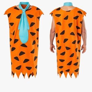 NWT Adult Fred Flintstones Costume | One Size Tunic & Necktie